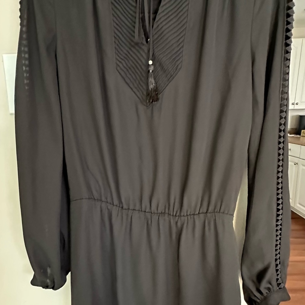 White House Black Market Black Long Sleeve Dress